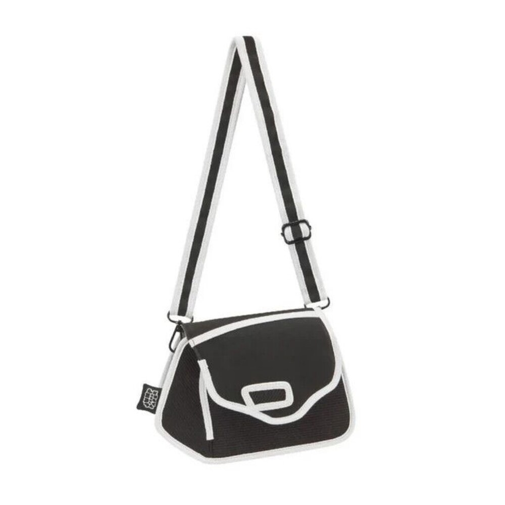 Jump From Paper Satchel CHUBBY Black & White 2D Xray Clicky Shoulder Bag Pop Art